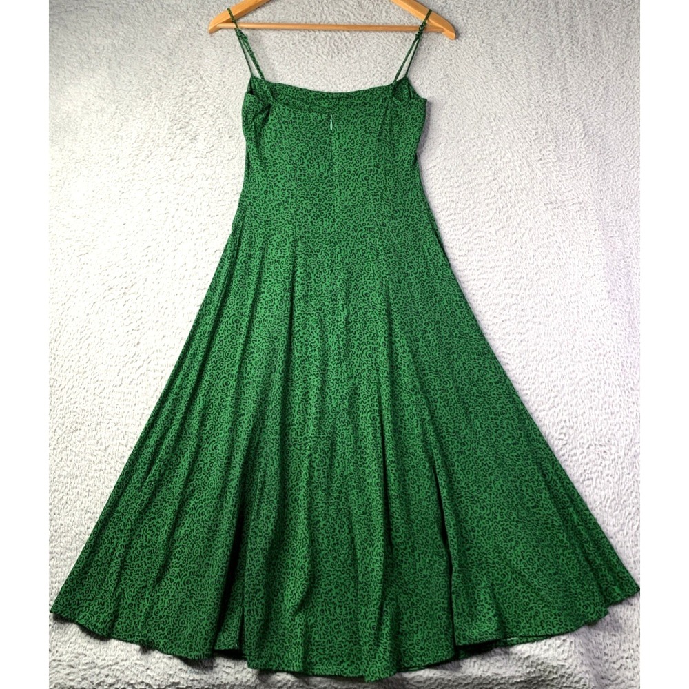 Reformation Dress Womens Size 2 Vollare Dress In Jitterbug Green and Black Dress - Picture 6 of 10